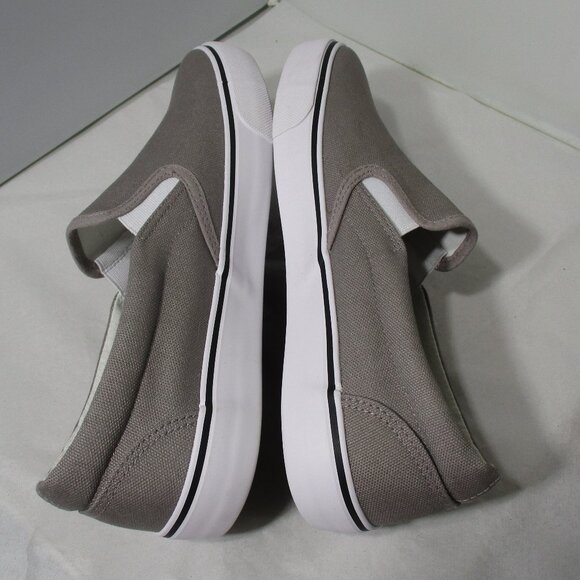 NEW Emma Comfy Gray & White Ladies Womens Canvas Casual Slip-On Shoes Size 10 - Picture 5 of 8